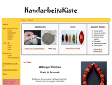 Tablet Screenshot of handarbeitskiste.de